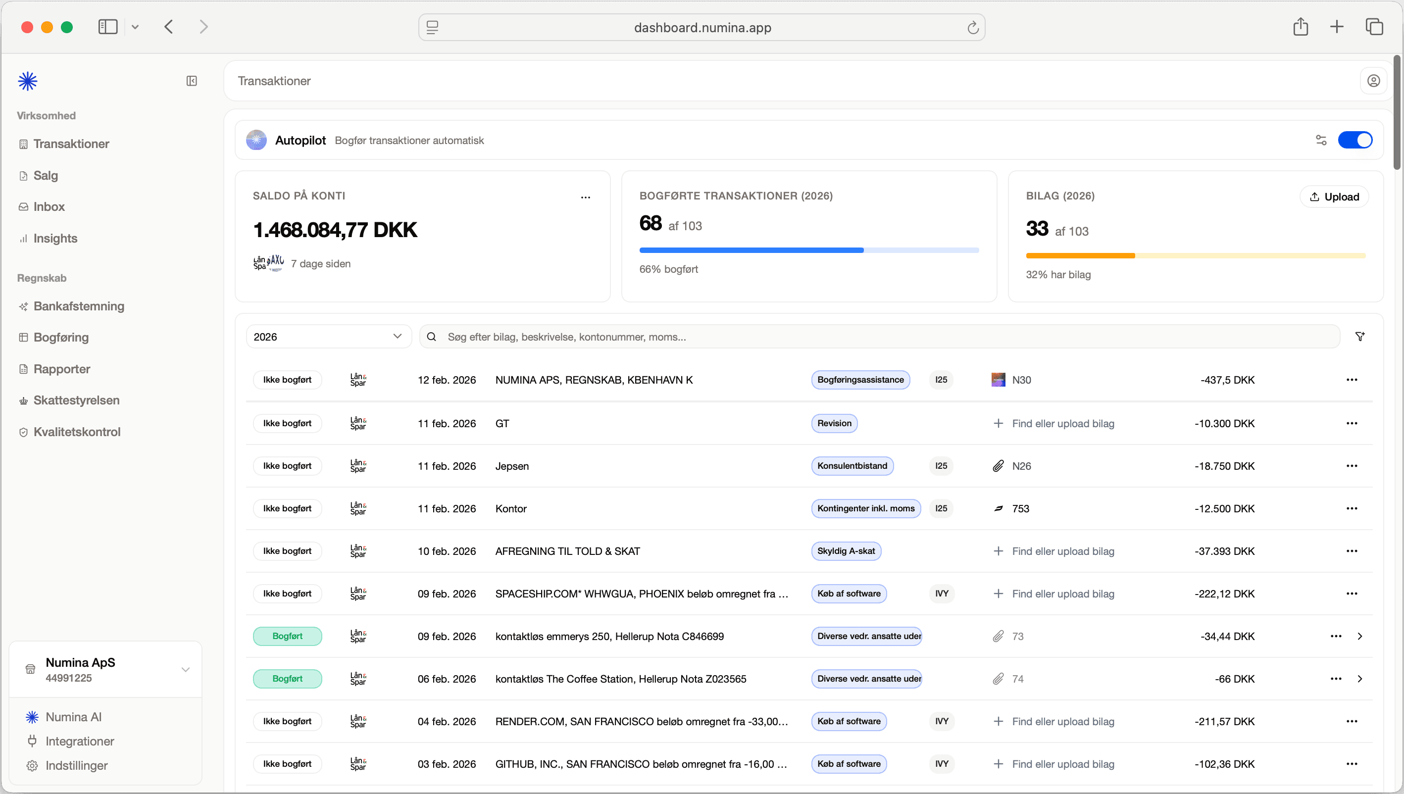 Numina Autopilot Screenshot